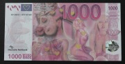 1000 EURO banknot fantasy erotica