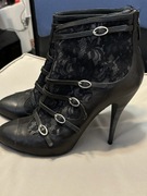 Skórzane botki na szpilce Just Cavalli r.40