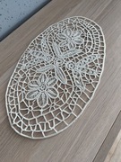 Serwetka obrus bieżnik 39x22 ręczna makrama unikat koronka j.wenecka