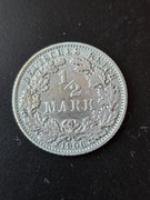 Niemcy 1/2 marki 1906 rok ( E)