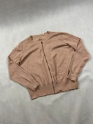 Piękny damski sweter sweterek rozpinany różowy beżowy elegancki