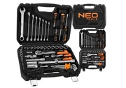 NEO TOOLS Zestaw Kluczy Nasadowych 100 el. 1/2" 1/4" Klucze Płasko Oczkowe