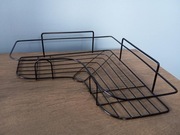 Metalowa, narożna półka prysznicowa