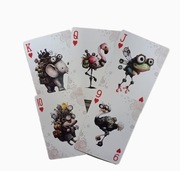Kolekcjonerska talia kart z wizerunkami zwierząt w stylu steampunk  