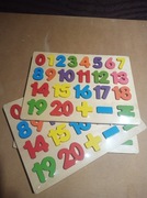 Układanka drewniana cyfry