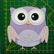 Papierowe scrapki - duża sowa