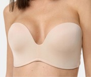 65H Wonderbra W032D samonośnu beżowy nude strapless