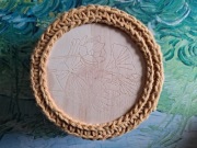 Koszyk koszyczek ze sznurka z pokrywką kwiat 15 cm