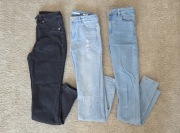 Spodnie jeans 34xs/w25l34 trzy pary