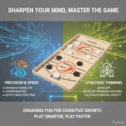 To gra zręcznościowa przypominająca miniaturowy table hockey