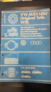 Oryginalny katalog części Volkswagen Garbus Käfer 1302 - 1303 wydanie 1976