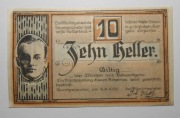 Banknot zastępczy Notgeld 10 Heller Austria