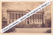 POZNAŃ (POSEN) Biblioteka Raczyńskich na Placu Wilhelma zieleń, sepia ~1914