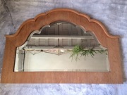 Duże stylowe lustro antyk l. 30 patyna rama dębowa . 100 x 66 cm