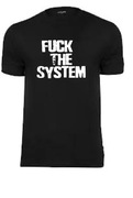 Koszulka z nadrukiem "Fuck the system"... nowa