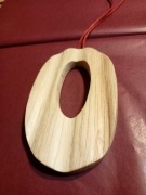 Naszyjnik wisior handmade biżuteria unikat drewno dąb autorski