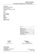 Instrukcja obsługi mccormick CX, MC, MXT, XTX, TT