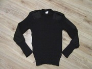 WOLLY PULLY czarny męski sweter wełniany jak nowy 100% wełna _ S/M