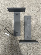 Wspornik metalowy typ T 15 cm, uchwyt półki, podpórka, loft - czarny 2 szt.