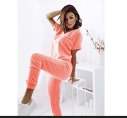 Komplet Welurowy dres Moon-polska produkcja-rozm L