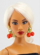 Kolczyki biżuteria dla lalki Barbie wiśnie czereśnie