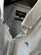 Jean Paul koszula w pepitkę małą kratkę niebieską jasna elegancka S męska 