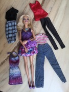 Lalka Barbie Modelka Stylowa Ubrania Sukienka Spodnie TOP