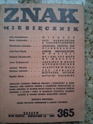 Znak miesięcznik nr 365 (4/1985) O. Mandelsztam; D. von Hildebrand; Ukraina