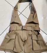 Zara Top M w stylu militarnym jasny khaki 