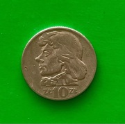 Moneta 10 zł Kościuszko 1960 r bardzo dobry stan