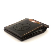 Portfel skórzany z klipsem na banknoty z grawerem