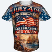 Limited Patriotic Edition USA 250th Anniversary Unisex T-Shirt 1776–2026