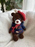 Duży Miś Paddington 33cm Handmade na Szydełku | Ubranka się zdejmują!