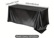 Obrus satynowy 145x220 czarny