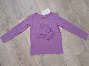 T-shirt/ bluzka z brokatowym jednorożcem - rozm 128