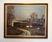 Olej na płótnie - Birger Holmqvist - 72x57 cm - lata 50 - postimpresjonizm