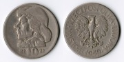Moneta z PRL 10 zł Tadeusz Kościuszko duża 31mm 1959