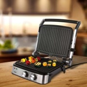 Grill i gofrownica 2 w 1 Hoffen Expert, 2000 W, z wymiennymi płytkami