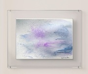 "Zima nad Stawami" oryginalny obraz tuszem akrylowym z sygnaturą i cert.