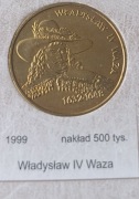 2 zł okolicznościowe 1999 Władysław IV Waza 