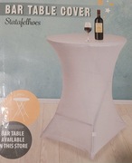 Pokrowiec obrus (8 szt) na stół barowy cateringowy (białe)