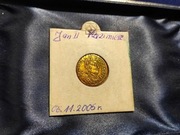 Polska moneta z kolekcji- Pół-Dukat, Jana II Kazimierz, Wschowa. 