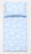 Pościel dziecięca niebieska w chmurki Bawełna 100x135 walentynki