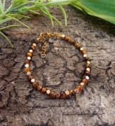 Bransoletka tygrysie oko i hematyt 