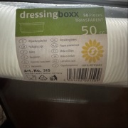 Pojemnik plastikowy 50 szt (50 ml) z pokrywkami, do sosów,