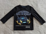 Czarna bluzka z długim rękawem Batman Hot Wheels Bat Wheels 98 jak nowa