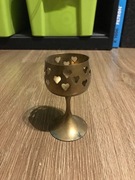 Kieliszek z sercami, mosiądz