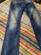 Niebieskie jeansy męskie z prostą nogawką regular Tommy Hilfiger 32 / 34 XL