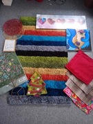 Dywan 3D Shaggy kolorowy tęczowy poszewki obrazy