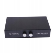 2 Port VGA Audio Video Switch 2x1 SVGA Switcher IN 1 Monitor